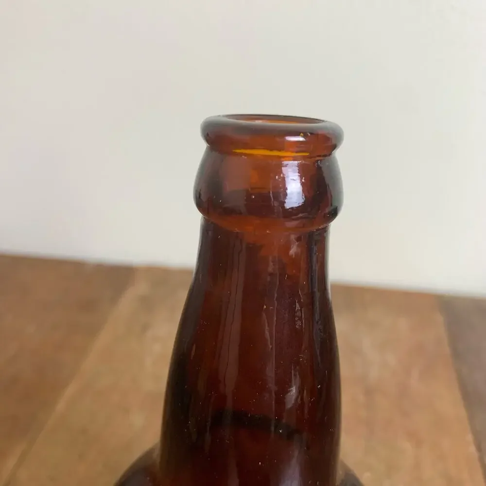 Obear-Nester Glass Co East St. Louis Illinois‎ Brown Amber Beer Soda Pop Bottle